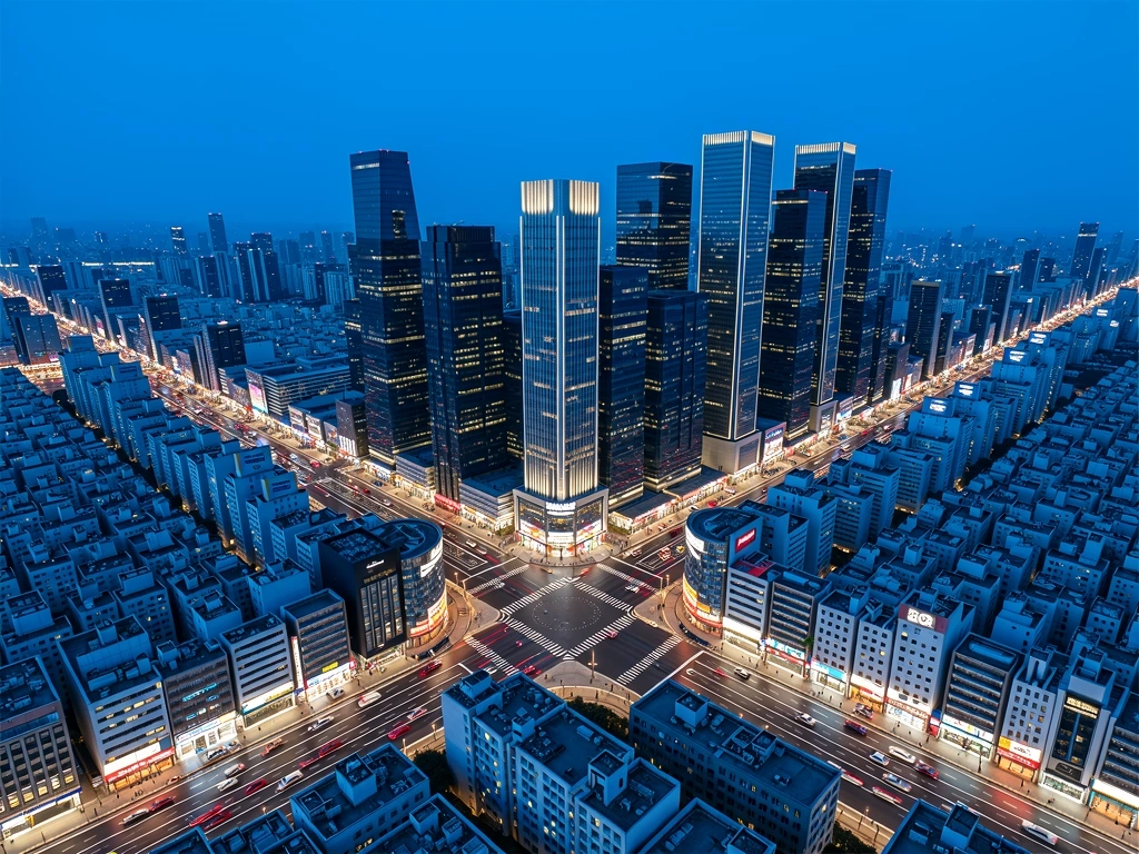 Seoul city-center urban landscape intelligence